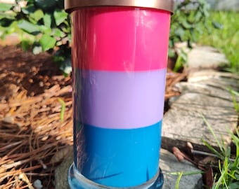 Mois de la fierté - Bougie en pot Drapeau Bi