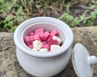 Pot de ciment en forme de coeur