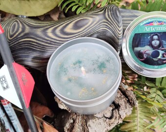 Artemis - Divinité grecque de la chasse - 4 oz Bougie de soja