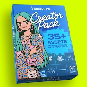 Creator Pack Digital Assets | Stickers, Overlays, Visual Hooks (35+ Items)