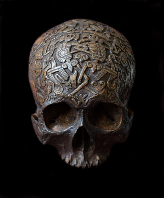 Tibetan Hand Carved Skull Replica Etsy