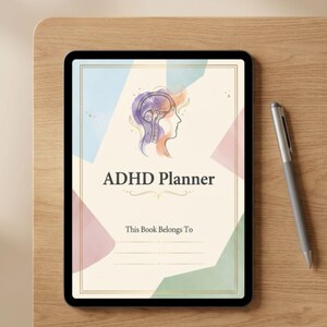 ADHD Digital Planner | Printable ADHD Planner | Daily Weekly Monthly Planner | Mood Sleep Tracker | Undated PDF | GoodNotes