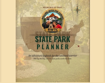Planificador de parques estatales para autocaravanas / Los 50 estados, PDF imprimible y rellenable
