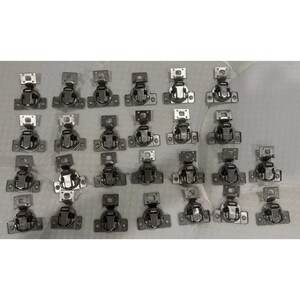 Lot of 26 Grass 860 Nickel Face Frame Hinge w/ base mount plate :860-47 & 860-02