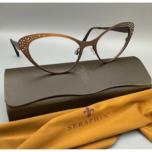 Seraphin Ella Lauguna Beach VintageRhinestone Cateye Brillengestelle:Etui/Stoff