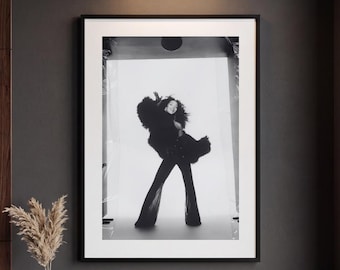 Olivia Dean Poster | Black and White Photography Print | Soul Music Wall Art | Minimalist Singer Portrait | Modern Aesthetic Decor
