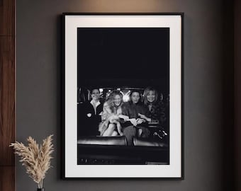 SATC Limo Print | Black and White SATC Photo Poster | Carrie Bradshaw & Friends Wall Art | 90s TV Show Decor | Girl Cave Gift