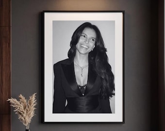 India Navarrette Print, Obsession Movie Wall Art, Black and White Actress Poster, Cinematic Portrait, Girly Room Decor, Hollywood Fan Gift
