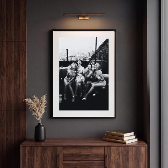 SATC Poster | Black and White TV Show Wall Art | Vintage Fashion Photography Print | Girls Night Decor | City Apartment Aesthetic
