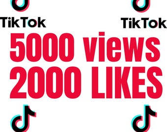 5000 TikTok Views + 2000 TikTok Likes Service, TikTok Promotion, TikTok Marketing, Social Media Wachstum, Engagement Boost