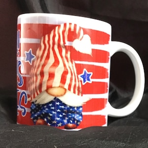 Gnome Oh My Stars and Stripes 11 oz Mug