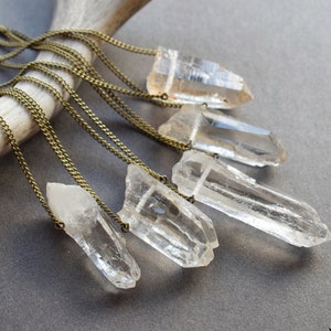 Cathedral Quartz Necklace Clear Quartz Pendant Raw Crystal Necklace Bohemian Quartz Jewelry Unique Lightbrary Quartz Crystal Jewelry image 1