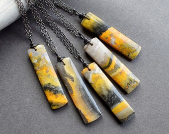 Bumblebee Jasper Smooth Cab Macrame Pendant Thread Pendant Gorgeous Handmade Gemstone Unisex Uses Jewelry Pendent shape Oval size 34x50 mm