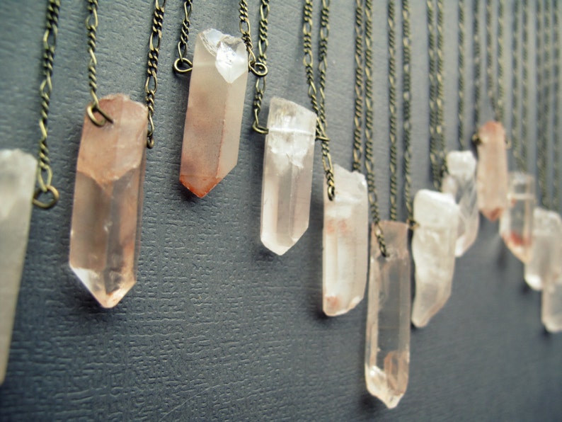 Raw Rose Quartz Necklace Raw Crystal Necklace Pink Quartz Crystal Pendant Rose Quartz Jewelry Rose Quartz Pendant Gemstone Necklace image 2