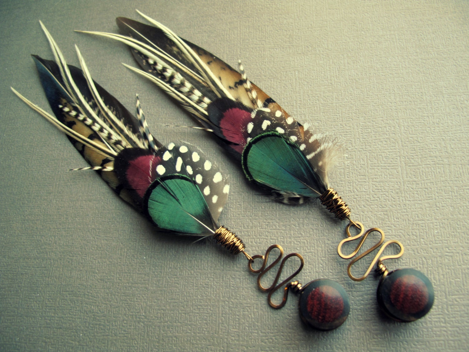 Dangle Plugs Feather Gauges Wood Plugs and Tunnels Ear Etsy