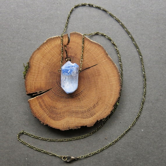 Dumortierite Quartz Necklace Rare Crystal Necklace Blue Quartz Pendant Raw  Crystal Pendant Phantom Quartz Necklace Crystal Jewelry - Etsy