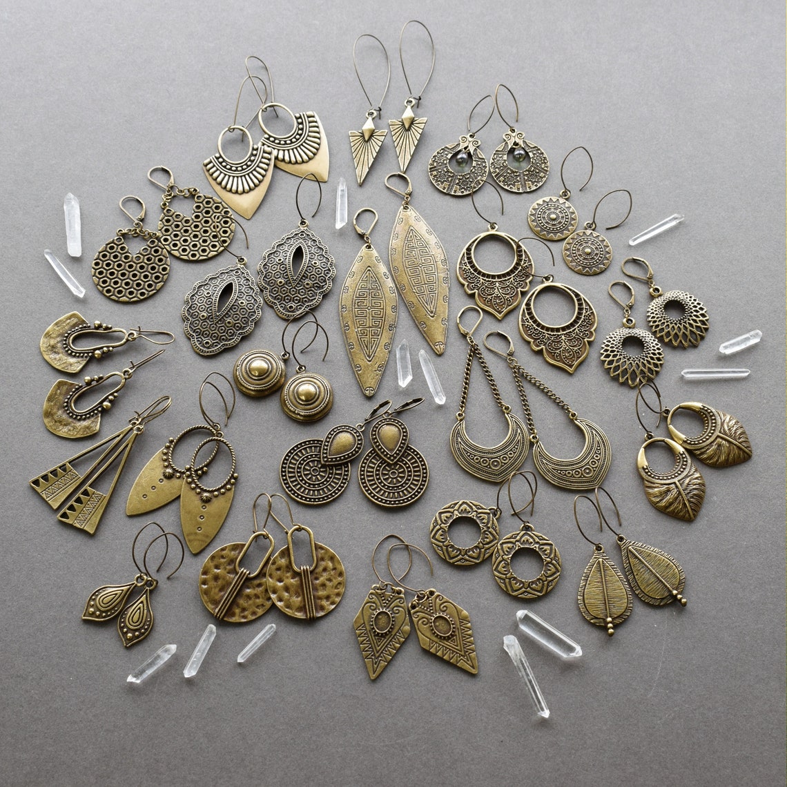 Bronze Mandala Earrings Festival Jewelry Big Bronze Etsy