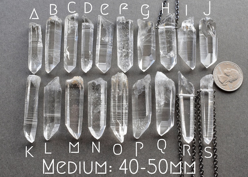 Colombian Lemurian Quartz Necklace Optical Clear Quartz Pendant Mens Raw Crystal Necklace Witchy Crystal Jewelry Boho Pagan Talisman image 7