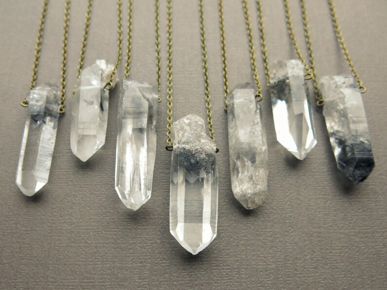 Tibetan Quartz Necklace Boho Crystal Phantom Image 0