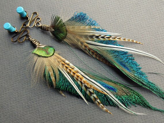 Rainbow Dreamcatcher Feather Dangle Ear Gauge WildKlass Plug Rainbow Dreamcatcher Feather Dangle Ear Gauge WildKlass Plug
