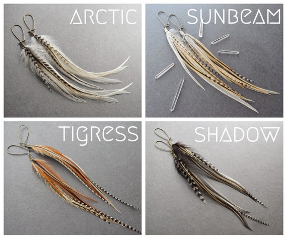 Orecchini Bohémien Piuma Bianca | Gioielli Bohm | Argento 8cm - Foto 2