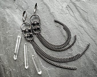 Anello geometrico moderno da donna in oro, argento e acciaio inossidabile | Paris Fashion Shops