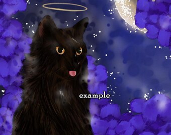 Customized, original, hand-painted DIGITAL pet portraits