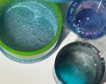 Handmade Acrylic Trinket Box Set (3 Sizes)
