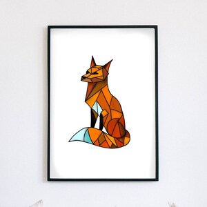 Descarga de ilustración digital Fox Art para uso de impresión