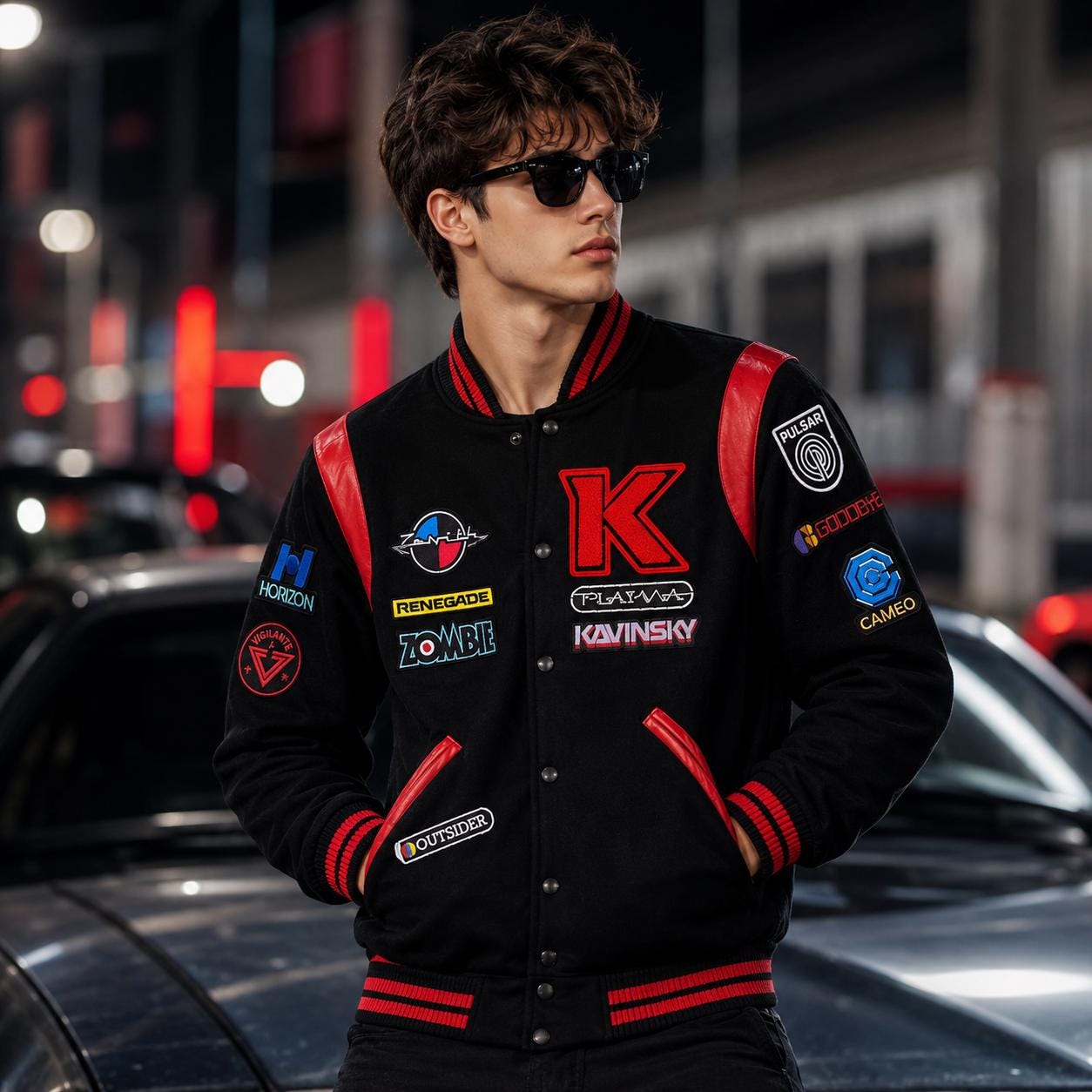 80s leather bomber - Etsy 日本