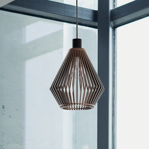 VOOLDEN | Elegant Wood Lamp Shade - Available in Natural, Black, or Brown, Different Sizes