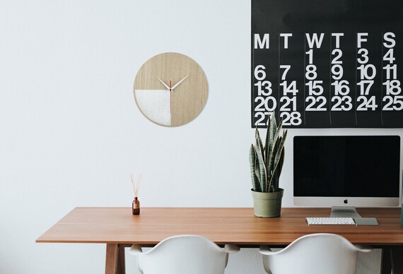 Reloj De Pared De Madera Decoracion Del Hogar Articulos Etsy