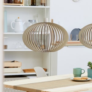 ACAADIO Stylish Wood Ceiling Lamp Natural, Black, Brown Options, Various Sizes & Eco-Friendly zdjęcie 1