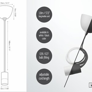 locaali Deckenlampe im skandinavischen Stil Deckenhalterung Holz Anhänger Beleuchtung Lampenschirm mit E26 / 27 Sockel Bild 10