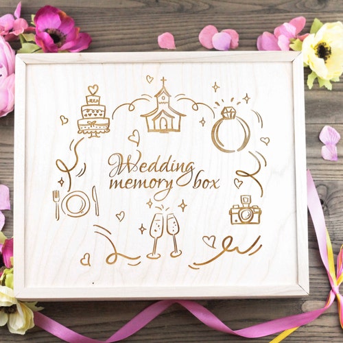 Personalized Wood Wedding Box Wedding Gift Wedding Favour Etsy