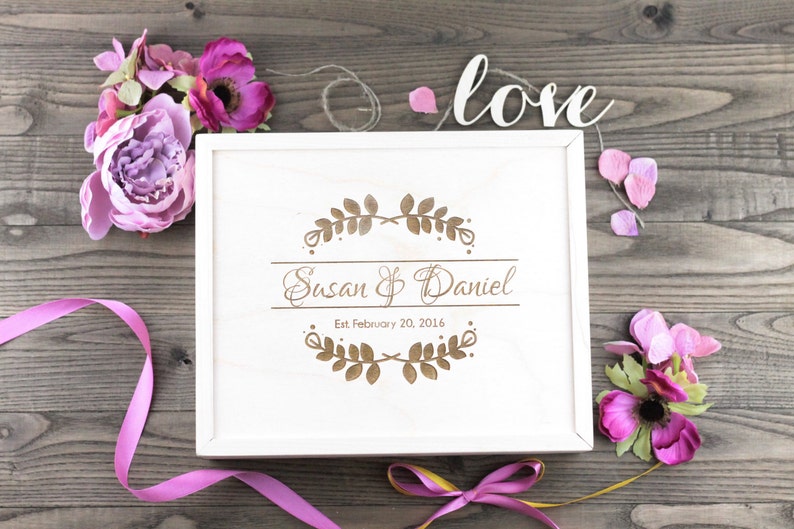 Personalized Wood Wedding Box Wedding Gift Wedding Favour Etsy