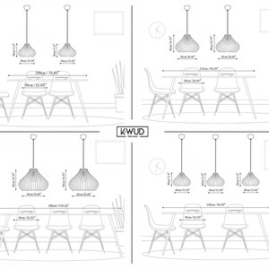 TROONIC Wood Lamp / Wooden Lamp Shade / Hanging Lamp / Pendant Light / Decorative Ceiling Lamp / Modern Lamp image 8