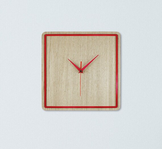 Reloj De Pared De Madera Decoracion Del Hogar Articulos Etsy