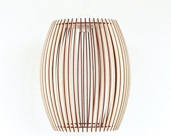 TVESSO Wood Lamp / Wooden Lamp Shade / Hanging Lamp / Pendant Light / Decorative Ceiling Lamp / Modern Lamp /