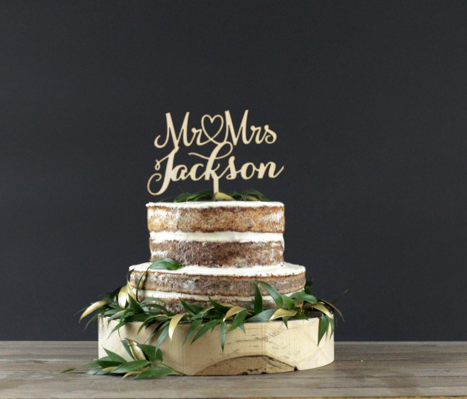 Personalized Wedding Cake Topper Cake Decor Wood Cake Etsy