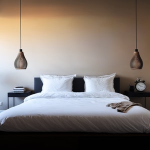 VEESTA Illuminate Your Space Sustainably with Eco-Friendly Wooden Lamp Shades in Natural, Black, or Brown Finishes image 3