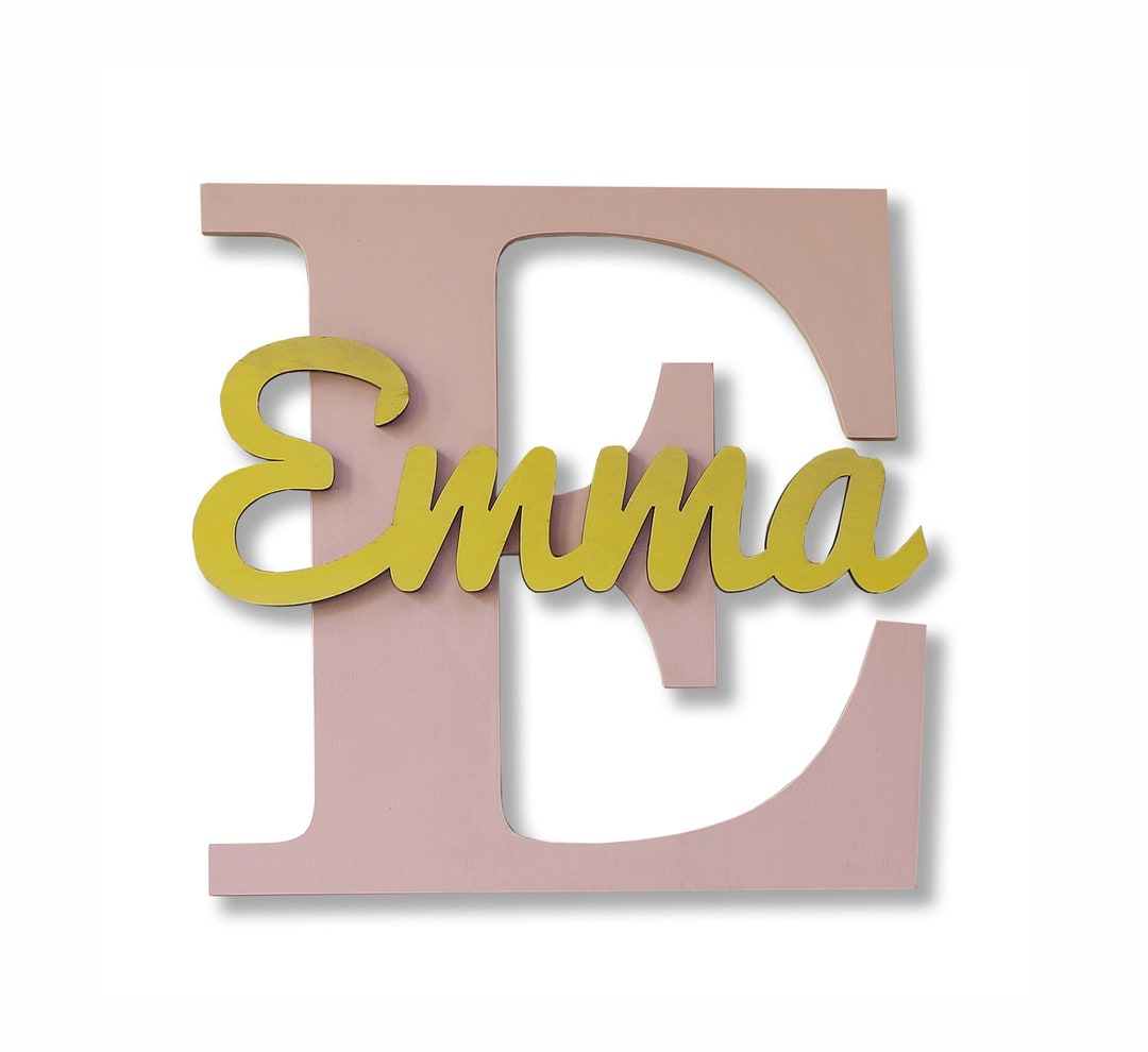 Wooden Letters, Baby Nursery Wall Hanging Letters in Script Font, Baby