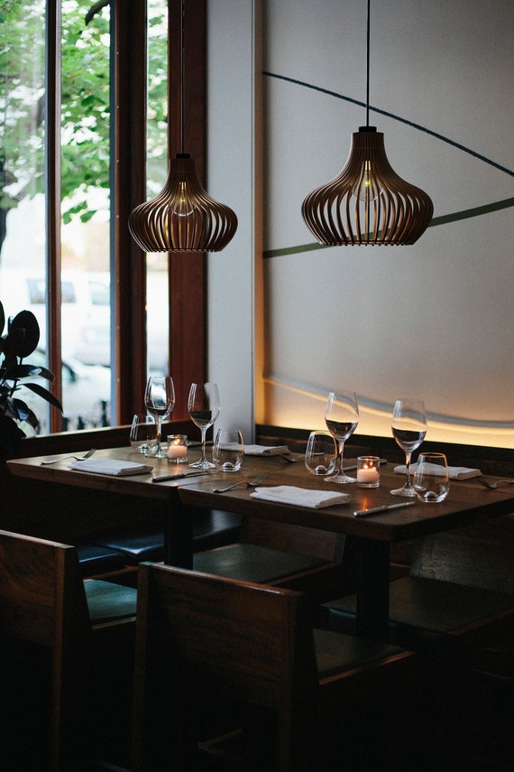 BROWN BELLAR Wood Pendant Ceiling Lamp