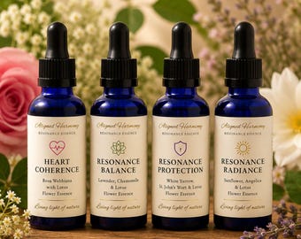 Resonance Flower Essence Remedies | Heart Coherence, Balance, Protection & Radiance | Handmade Botanical Essences