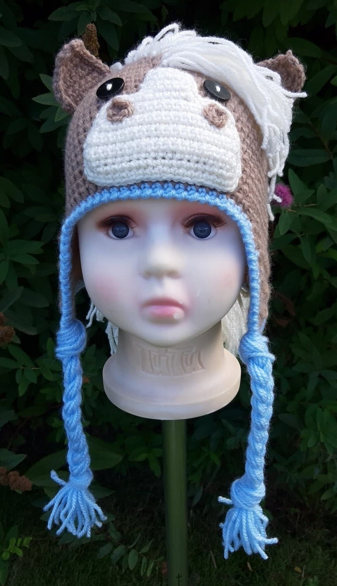 Horse hat/ Kids animal hat/Handmade crochet beanie/Made to Etsy