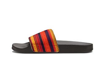 Mexican Serape Stripe Sandals | Slide