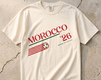 Vintage Morocco Soccer Shirt | Retro Football Graphic Tee | Moroccan Fan Gear Streetwear (2026)