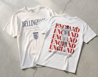 Bellingham England Football Graphic Tee, Vintage Soccer Fan Shirt