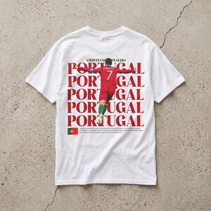 Cristiano Ronaldo Portugal CR7 Graphic Tee, Vintage Football Streetwear Shirt image 5
