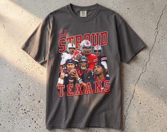 CJ Stroud Texans Football Graphic Tee, Vintage Collegiate Style Shirt